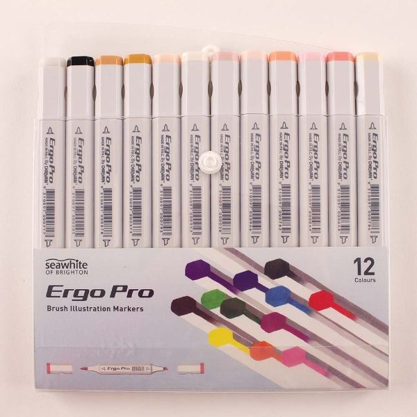 DAEPM12ST - Ergo Pro Marker Skin Tone Set of 12
