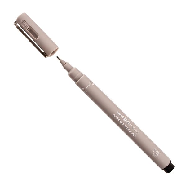 UniPin Fineliner, 0.5mm, Light Grey - Single Pen DAPFLLGR