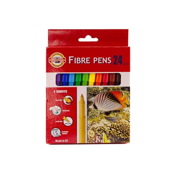 Fibre-tip pens - 24 pack