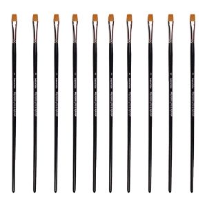 Golden Synthetic Brush - Flat Size 8 - Value Pack of 10 brushes BSYS8P