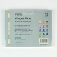 Ergo Pro Illustration Markers - Set of 12 Assorted Colours